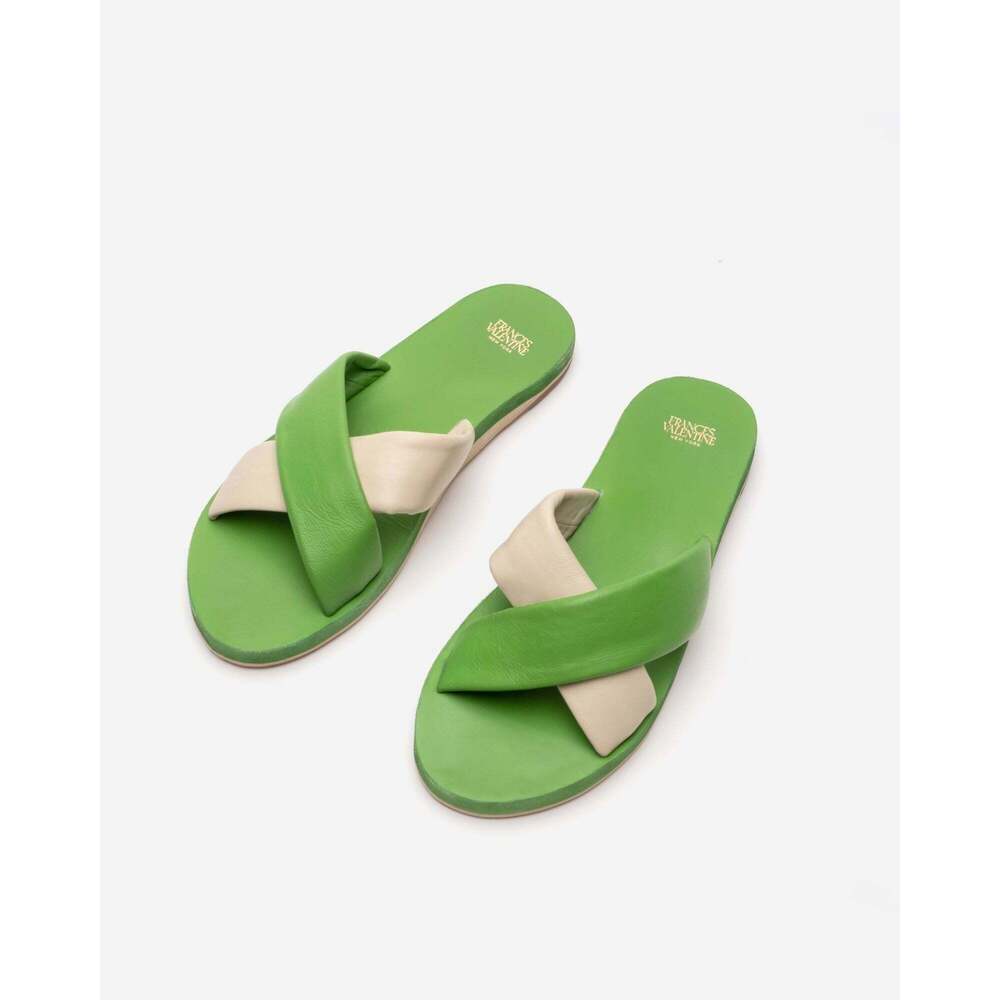Criss Cross Cloud Slide - Green Oyster